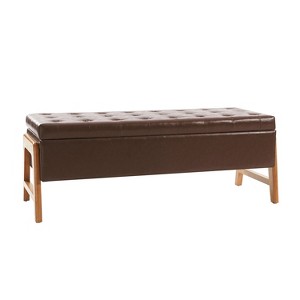 Nana Storage Bench With Solid Wood Legs | ARTFUL LIVING DESIGN - 1 of 4