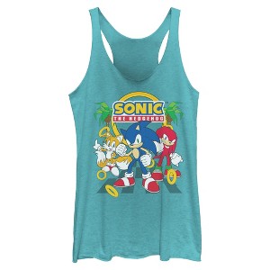 Womens Sonic the Hedgehog Classic Trio Pose Racerback Tank - 1 of 4