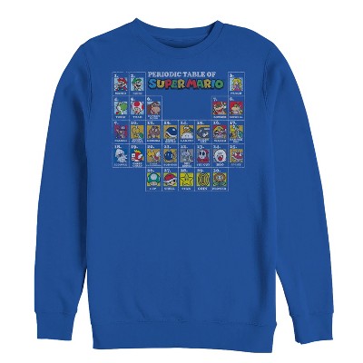 Men's Nintendo Periodic Table of Super Mario Sweatshirt