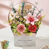 ROBOTIME 3D Puzzle, Wooden Flower Basket with Exquisite Accessories, Decorative Building Kits for Kids Adults, Multicolored, 11"*5.9"*11.8" - 2 of 4