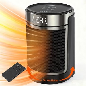 OSTBA 1500W Space Heater with Thermostat & ECO Mode, 70° Oscillation, Remote, 24H Timer, Safety & Child Lock for Indoor Use - 1 of 4