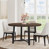 Round Dining Table for 4-47" Wood Circle Dinner Table with Metal Frame, Farmhouse Kitchen Dining Room Furniture for Home - 3 of 4