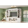 Vynxaria ON-TREND Farmhouse 4-Piece Entertainment Wall Unit Set with Bookshelf for TVs Up to 70", Walnut TV Stand - 4 of 4