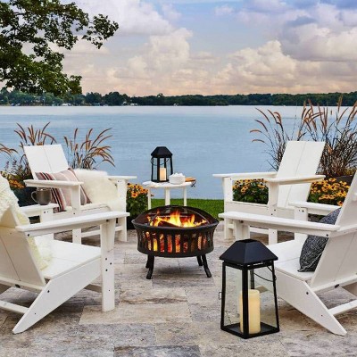 Cozy Bonfire Space With Whit Patio Furniture Collection Target