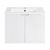 Andmakers 17.72 in. W x 23.62 in. D x 18.7 in. H Single Sink Bath Vanity with Recessed Handles with White Ceramic Top - 2 of 4