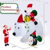 NAYSAYE Inflatable Holiday Decoration Santa Riding Polar Bear for Christmas Yard Party Porch Display, Multicolor, 90"*27.6"*84" - 4 of 4
