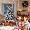 Pre-Lit Artificial Christmas Tree with LED Lights, 8 Lighting Modes, Foldable Stand & Foot Pedal Switch, Holiday Decoration - 4 of 4