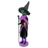Northlight 14" Witch with Broom and Jack-O-Lantern Pumpkin Halloween Nutcracker - Green/Black - 3 of 4