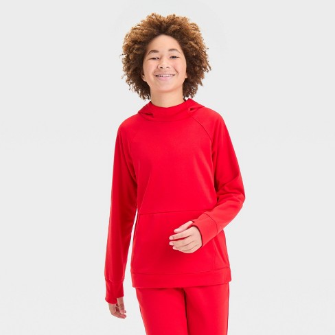 Boys Tech Fleece Hooded Sweatshirt All In Motion Red Xs Target