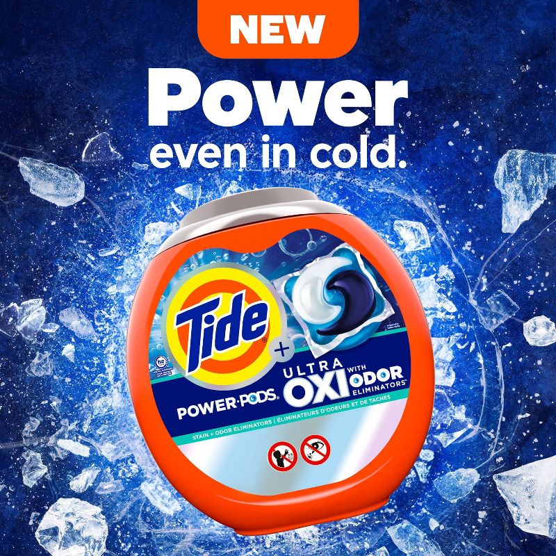 Tide Ultra Oxi Power Pods HE with Odor Eliminators for Visible and Invisible Dirt Laundry Detergent Soap Pacs, 6 of 9