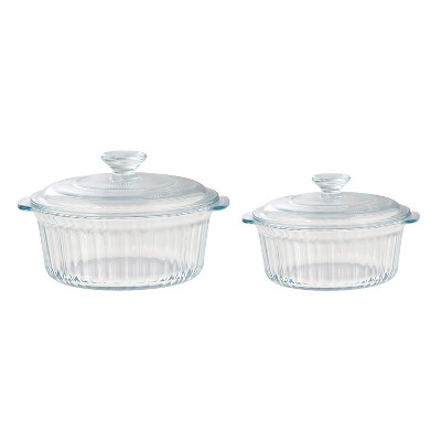 SharpChef 2PC Serve N' Store Glass Casserole Dish with Glass Lid, Durable Borosilicate Bakeware, Oven, Microwave, Freezer & Dishwasher Safe