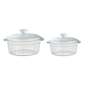 SharpChef 2PC Serve N' Store Glass Casserole Dish with Glass Lid, Durable Borosilicate Bakeware, Oven, Microwave, Freezer & Dishwasher Safe - 1 of 4