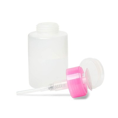 Glamlily 4 Pack 6 oz Acetone Pump Dispenser for Nail Polish Remover, Refillable Push Down Pump Bottle