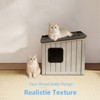MooxvMoo Outdoor Cat House,Sloping Roof Design,Waterproof Resin Shelter for Indoor & Outdoor Use, Warm & Easy to Assemble - 2 of 4