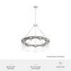 Hunter Fans 31" Devon Park Chandelier Brushed Nickel Ceiling Light - 9 Bulbs, Dimmable, Rustic Farmhouse Style - 3 of 4