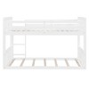Sapphtopaz Modern Space-Saving Twin over Twin Bunk Bed for Teens/Adults, Simple Wooden Bed Frame with Guardrails and Ladder for Bedroom, Kids Room - 2 of 4