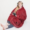 Solaris Full Fleece Zip-Up Blanket Hoodie Woman Sweatshirt, Large Wearable Flannel Blanket Pullover, Warm Outerwear for Women Men Girls Boys, Gifts - 2 of 4