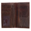 CTM Hunter Leather Distressed Checkbook Cover Wallet - 3 of 4