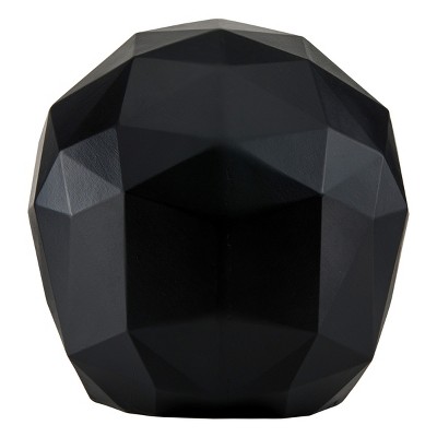 6" Black Origami Style Resin Skull Figurine