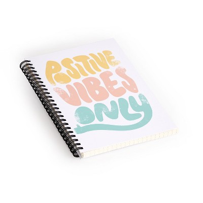 Phirst Positive Vibes Only Spiral Notebook - Deny Designs