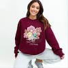S.W.Smiley Good Vibes Grow Here Flowers - Women's Graphic Sweatshirt - 3 of 4