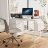 Gulches 47inch Office Desk White with Power Outlet 3 Drawers Side Pocket Reversible Adjustable Foot Pads Easy to Assemble - 2 of 4