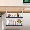 YIYIBYUS Clamp-on Desk Shelf, 2-Tier Shelving with Adjustable Storage Tray - 3 of 4