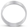 Pompeii3 Mens 14k White Gold Comfort Fit Brushed Wedding Band Ring - 2 of 4