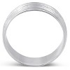 Pompeii3 Mens 14k White Gold Comfort Fit Brushed Wedding Band Ring - image 2 of 3