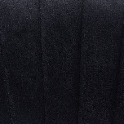 Tania Contemporary Black Velvet 28.5" Swivel Task Chair