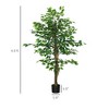 5ft Artificial Tree, Indoor Fake Ficus with Pot for Home Office Living Room Decor - 3 of 4
