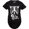 Maternity Skeleton Baby T Shirt Funny Cute Pregnancy Halloween Tee Announcement - Crazy Dog Maternity T Shirt - 3 of 4