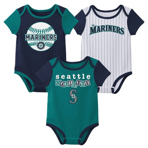 Mlb Seattle Mariners Baby Girls' 3pk Bodysuit : Target