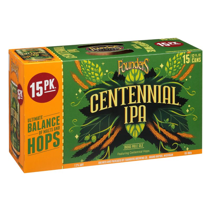 Founders Centennial IPA Beer - 15pk/12 fl oz Cans, 1 of 7