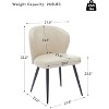 Modern Leather Dining Chairs Set of 2 Kitchen Dining Room Chairs with Padded Back and Seat, Armless Faux Leather Upholstered Accent Side Chair - 4 of 4