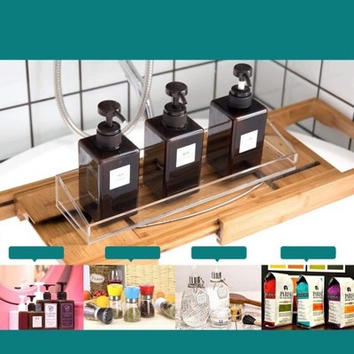 Transparent Acrylic Wall Mounted Bathroom Shelves, 2-Pack