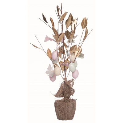 Transpac Foam 24 in. Multicolor Easter Elegant Egg Tree