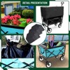BEAFUP Heavy Duty Collapsible Wagon Cart with 360° Wheels & 3 Pcs Waterproof Liners -for Beach, Camping, Shopping - Family & Outdoor Use - 2 of 4