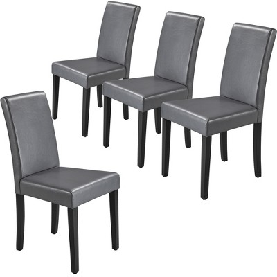 Yaheetech 4pcs High Back Padded Dining Chairs With Wood Legs for Home Restaurants