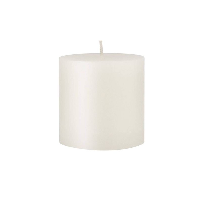 6pk Unscented Flat top Smooth Pillar Candles White - Stonebriar Collection, 2 of 7