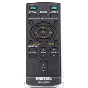 Anderic RRANU159 Replacement Remote Control for Sony Sound Bar RM-ANU159, RM-ANU160, RMT-AH101U, RMT-AH101U, RM-ANU191, and Others - 1 of 4