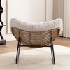 Chenille Rocking Accent Chair with Metal Frame and Ergonomic Design for Living Room - 2 of 4