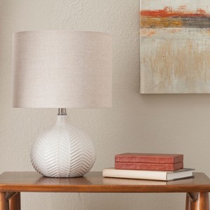 Textured Ceramic Accent Lamp Cream - Threshold™ - 1 of 4