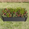7.6x3.7x0.98ftRaised Garden Bed Kit - Metal Raised Bed Garden,Black - 4 of 4