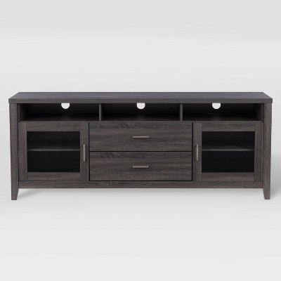 Hollywood Cabinet with Drawers TV Stand for TVs up to 80" Dark Gray - CorLiving