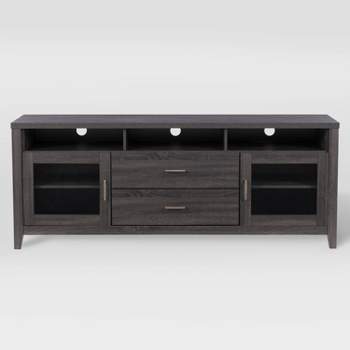 Hollywood Cabinet with Drawers TV Stand for TVs up to 80" Dark Gray - CorLiving