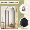 66"x25"  Full Length Mirror, Wall Mirrors Hanging or Leaning Arched-Top Full Body Mirror with Stand for Bedroom, Dressing Room, Black - 4 of 4