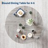 Round Dining Table for 4-6, 47" Wood Kitchen Table with Sturdy Base, Modern Circular Dinner Table, Breakfast Table for Living Room, No Chair - 3 of 4