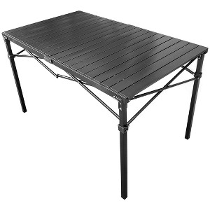 GoTEAM! Portable Heavy Duty Aluminum Roll-Top Table - 1 of 4