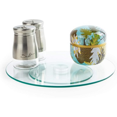 Juvale Cabinet Organizer, Glass Turntable for Kitchen Counters (10 Inches)